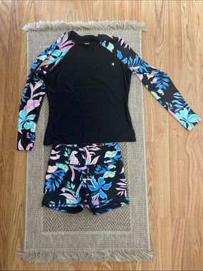 Hurley swim trunks with sun shirt